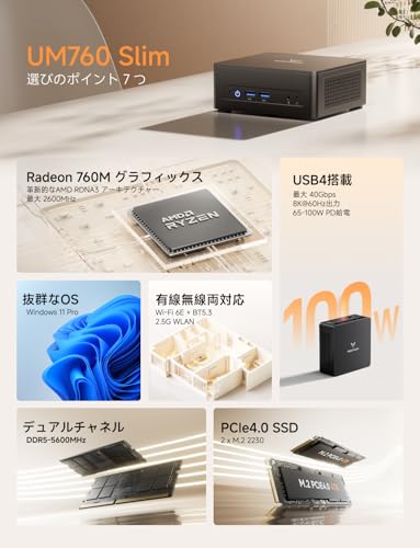 小型自作PC Ryzen5+RX6400+RAM48GB+SSD 512GB Amazon.co.jp: GZBOXミニPC 小型pc Windows 11 Pro搭載 AMD